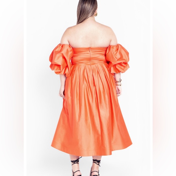 City chic Rosalee dress size 14W new in package. Coral - Picture 3 of 8